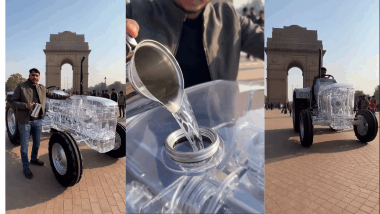 A Futuristic Tractor at India Gate Leaves the Internet Amazed